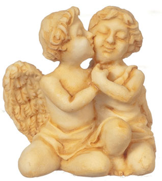 Dollhouse Miniature Two Cherubs Tan